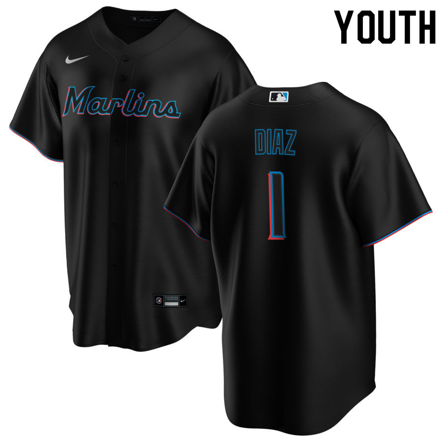 Nike Youth #1 Isan Diaz Miami Marlins Baseball Jerseys Sale-Black